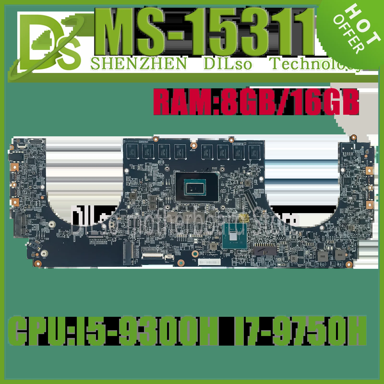 Dinzi MS-15311 Ʈ  MSI MS-1531 MS-15311, i5-9300H I7-9750H CPU, UMA 8GB, 16GB RAM 100%,  ׽Ʈ Ϸ